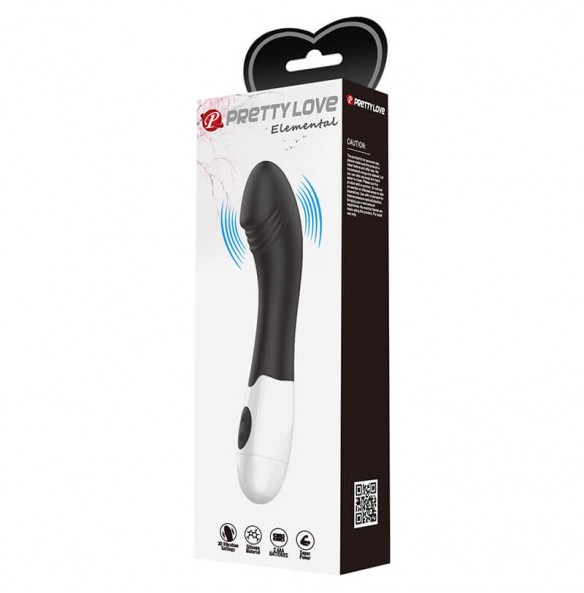 PRETTY LOVE - Elemento Wand Vibrator (Battery - Black) PRETTY LOVE - Elemento Wand Vibrator (Battery - Black)